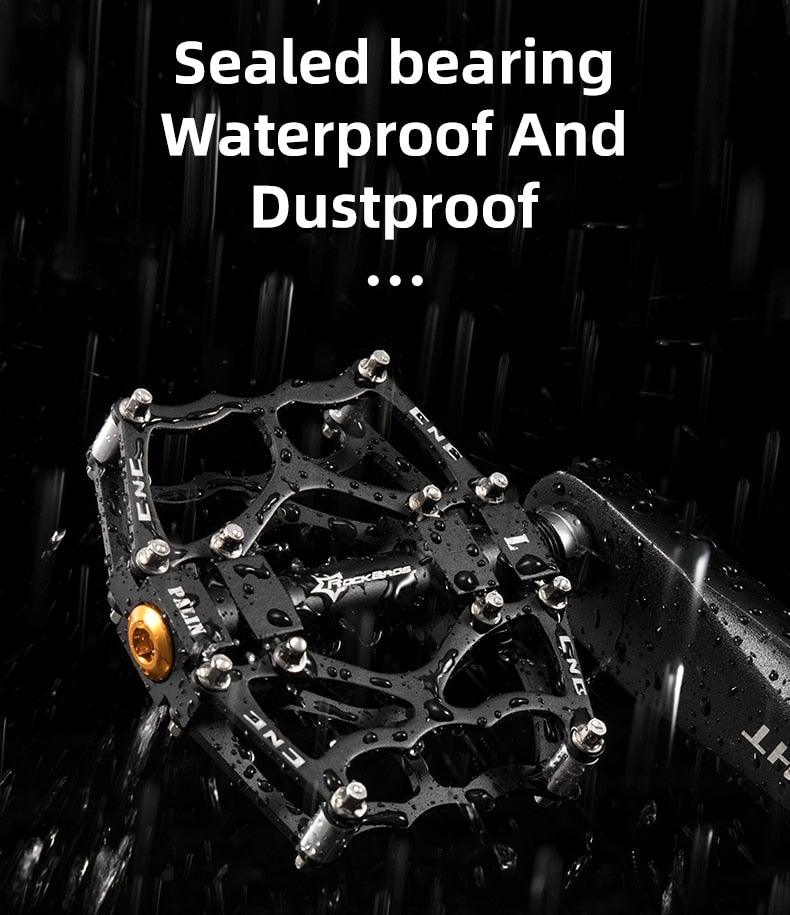Road Bike Pedals Aluminum Alloy Anti-slip Bicycle Pedals Hollow-Carved Design Pedals Bicycle Accessories Mountain Bike Pedals Flat Bicycle Pedals Platform Cycling Sealed Bearing Aluminum Pedals For Mountain Bike Stevvex