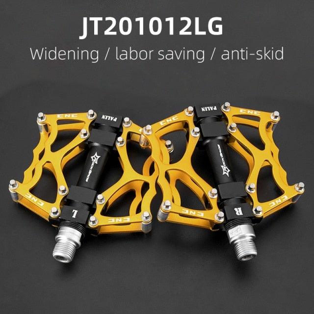 Road Bike Pedals Aluminum Alloy Anti-slip Bicycle Pedals Hollow-Carved Design Pedals Bicycle Accessories Mountain Bike Pedals Flat Bicycle Pedals Platform Cycling Sealed Bearing Aluminum Pedals For Mountain Bike Stevvex