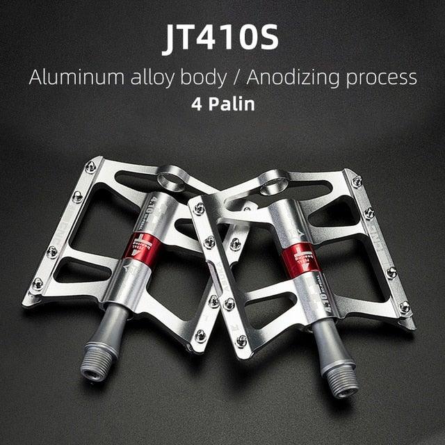 Road Bike Pedals Aluminum Alloy Anti-slip Bicycle Pedals Hollow-Carved Design Pedals Bicycle Accessories Mountain Bike Pedals Flat Bicycle Pedals Platform Cycling Sealed Bearing Aluminum Pedals For Mountain Bike Stevvex