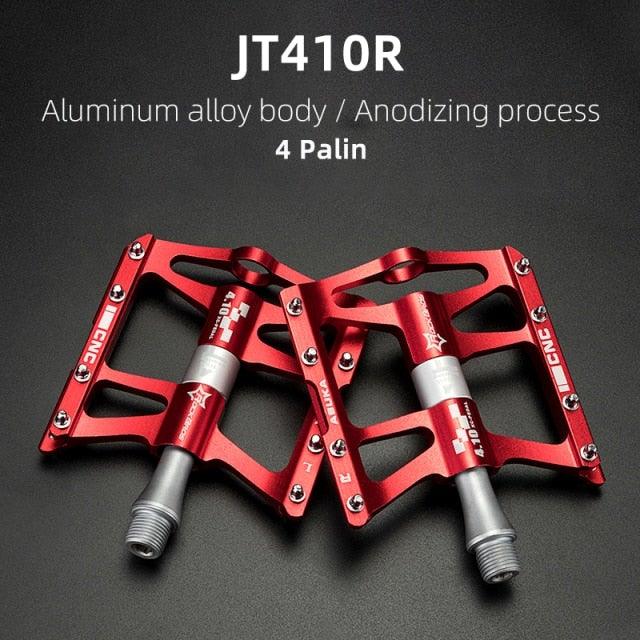 Road Bike Pedals Aluminum Alloy Anti-slip Bicycle Pedals Hollow-Carved Design Pedals Bicycle Accessories Mountain Bike Pedals Flat Bicycle Pedals Platform Cycling Sealed Bearing Aluminum Pedals For Mountain Bike Stevvex