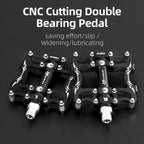 Road Bike Pedals Aluminum Alloy Anti-slip Bicycle Pedals Hollow-Carved Design Pedals Bicycle Accessories Mountain Bike Pedals Flat Bicycle Pedals Platform Cycling Sealed Bearing Aluminum Pedals For Mountain Bike Stevvex