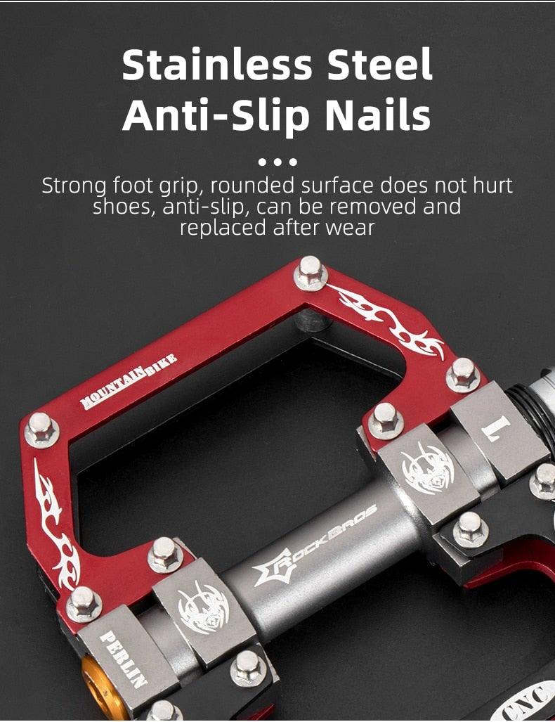 Road Bike Pedals Aluminum Alloy Anti-slip Bicycle Pedals Hollow-Carved Design Pedals Bicycle Accessories Mountain Bike Pedals Flat Bicycle Pedals Platform Cycling Sealed Bearing Aluminum Pedals For Mountain Bike Stevvex
