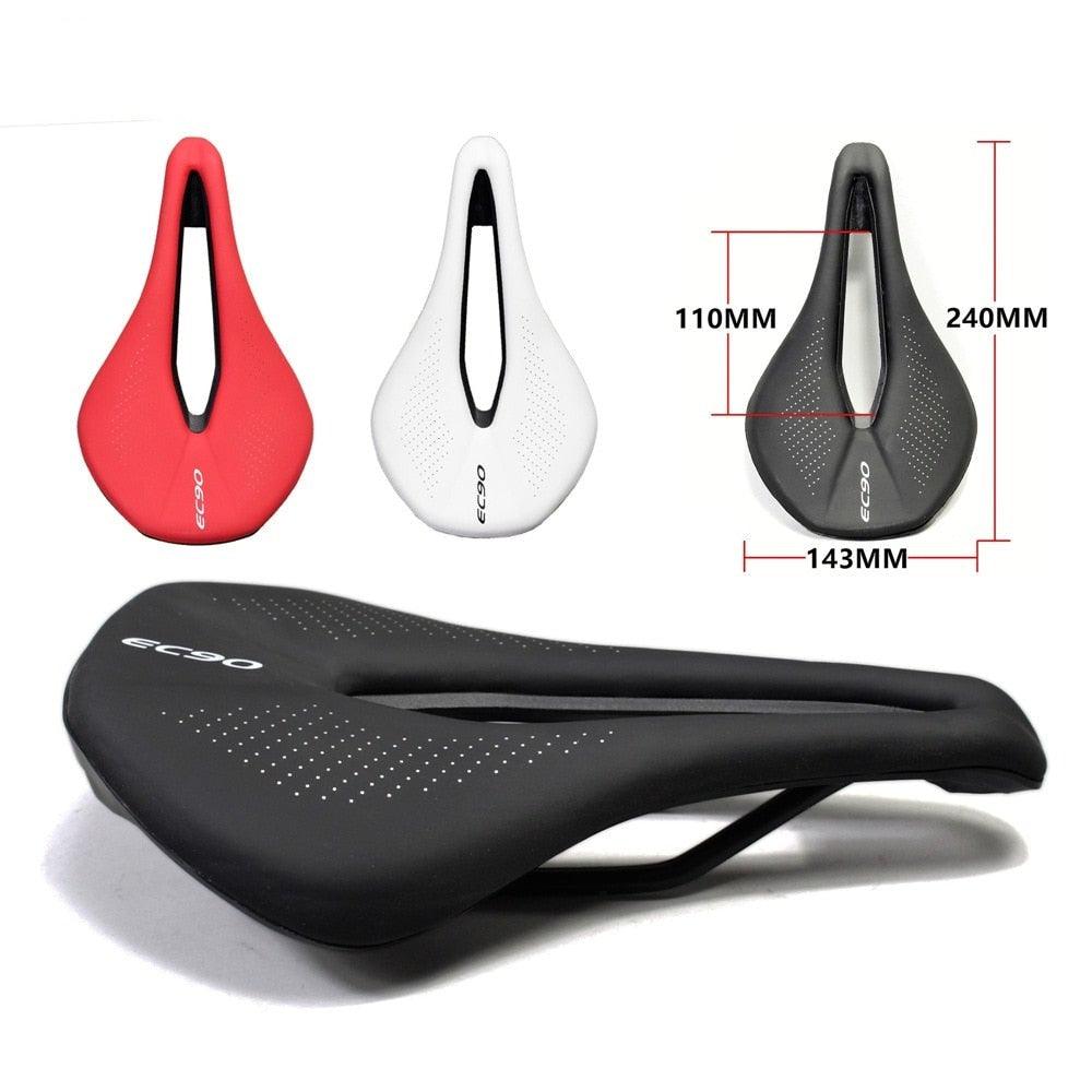 Road Bike Saddles PU Ultralight Breathable Comfortable Seat Cushion Bike Racing Saddle Superflow Road Bike Saddle High Performance And Comfortable Lightweight Sport Road Bike Seat Stevvex