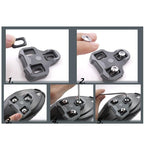 Road Pedal Cycling Shoes Cleats Self Locking Pedal Anti-Slip Cleat Compatible Look Road Bike Cycling Accessories Road Bike Cleats For Speed Cleats Indoor Outdoor Spin Cycling Pedals Cleat And Bicycle Clips Set Stevvex