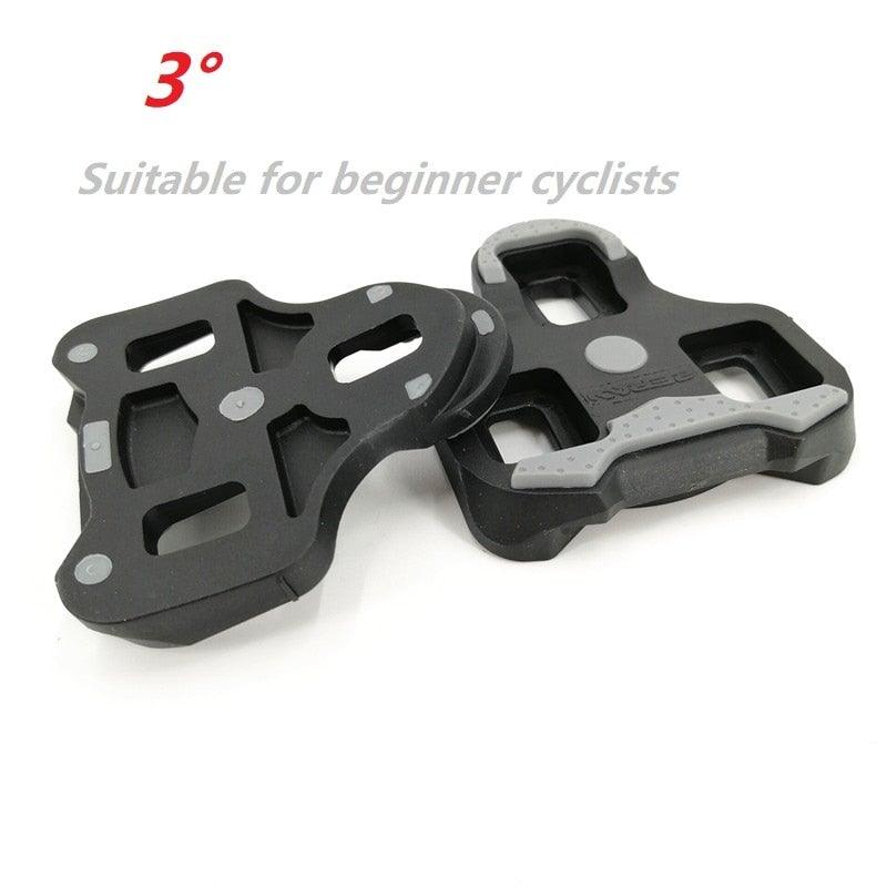 Road Pedal Cycling Shoes Cleats Self Locking Pedal Anti-Slip Cleat Compatible Look Road Bike Cycling Accessories Road Bike Cleats For Speed Cleats Indoor Outdoor Spin Cycling Pedals Cleat And Bicycle Clips Set Stevvex
