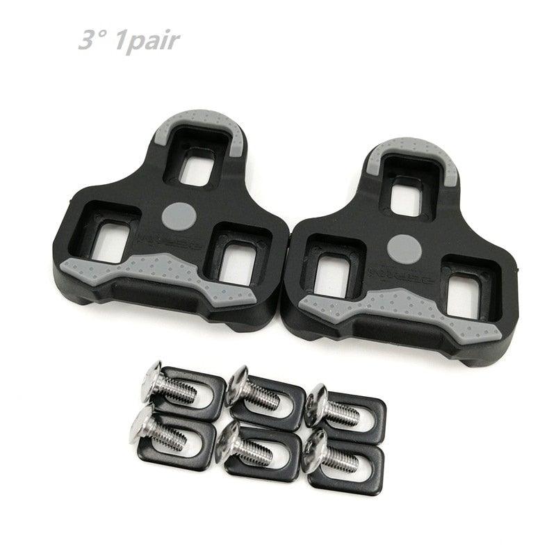 Road Pedal Cycling Shoes Cleats Self Locking Pedal Anti-Slip Cleat Compatible Look Road Bike Cycling Accessories Road Bike Cleats For Speed Cleats Indoor Outdoor Spin Cycling Pedals Cleat And Bicycle Clips Set Stevvex