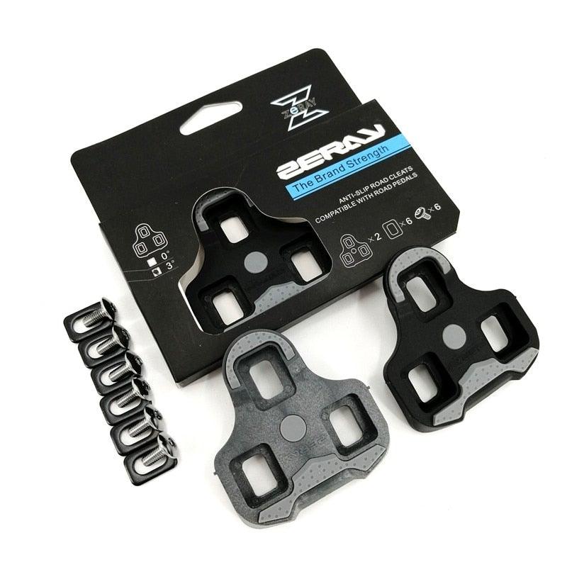 Road Pedal Cycling Shoes Cleats Self Locking Pedal Anti-Slip Cleat Compatible Look Road Bike Cycling Accessories Road Bike Cleats For Speed Cleats Indoor Outdoor Spin Cycling Pedals Cleat And Bicycle Clips Set Stevvex