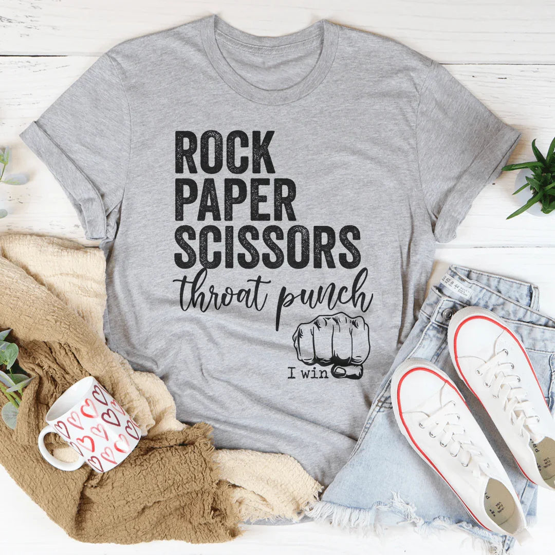 Rock Paper Scissors Tee Peachy Sunday