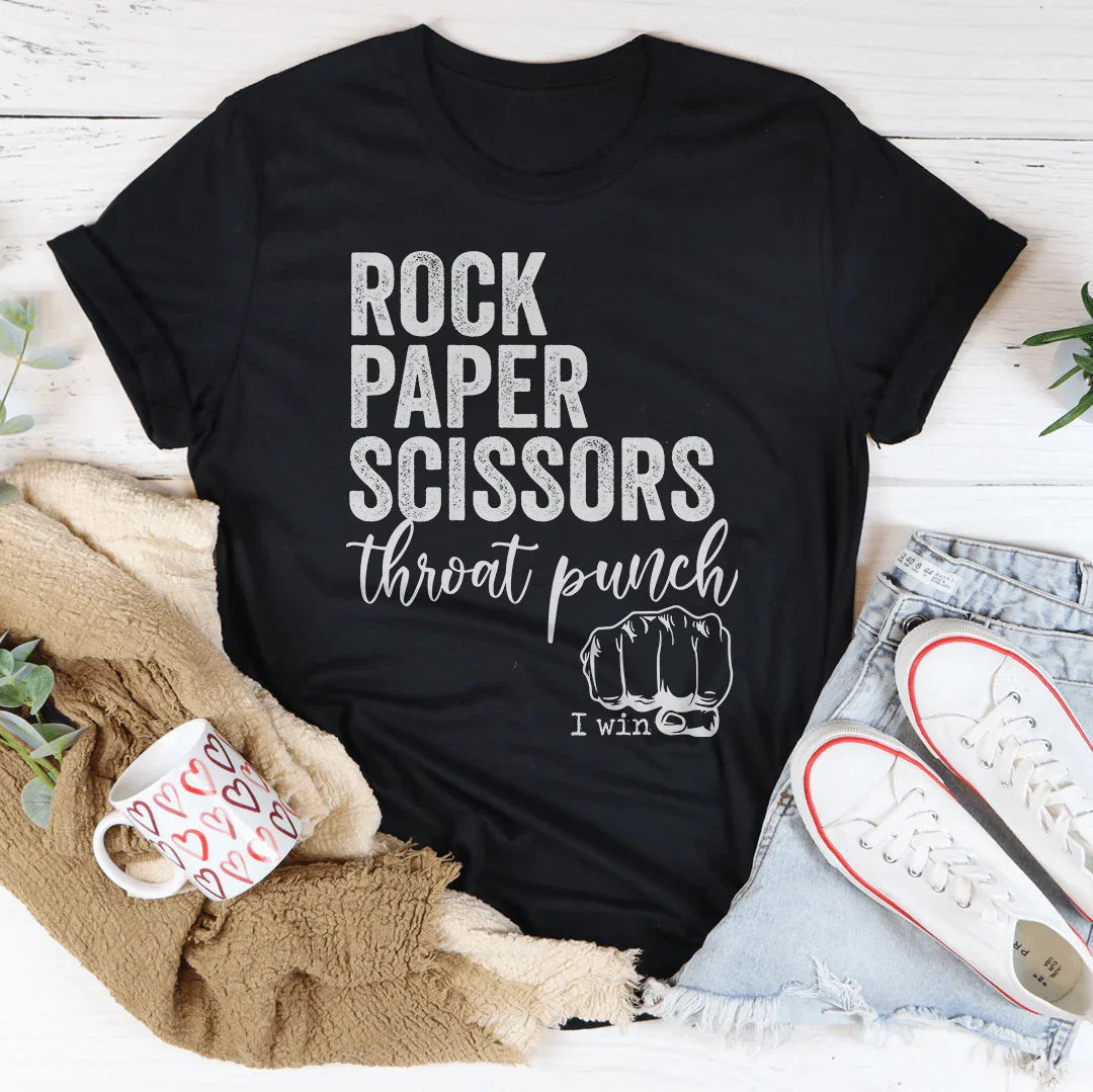Rock Paper Scissors Tee Peachy Sunday