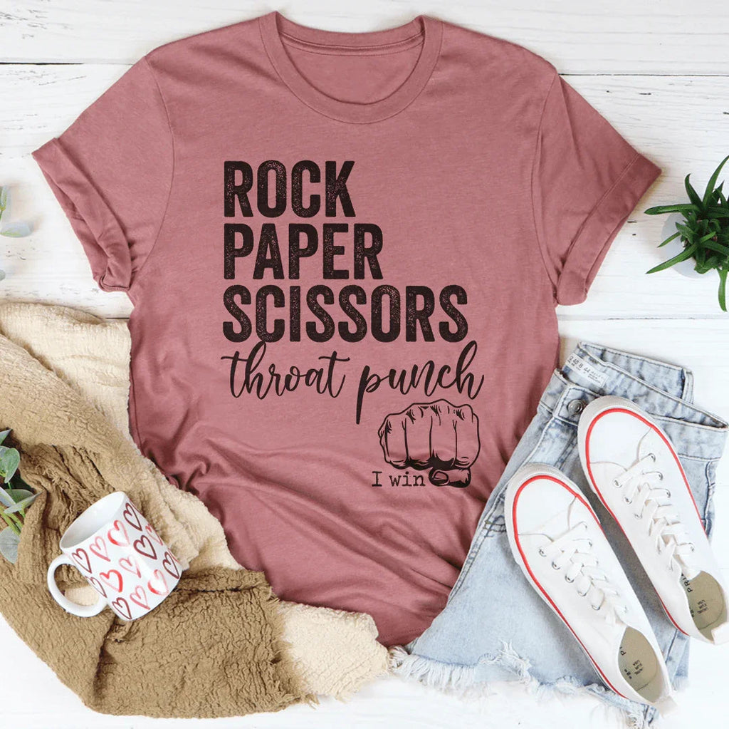 Rock Paper Scissors Tee Peachy Sunday
