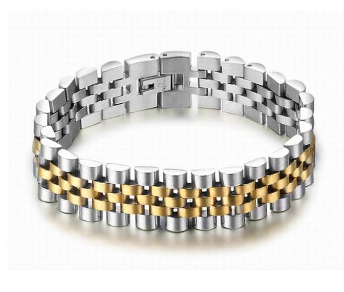Men's Stainless Steel Presidential Jubilee Style Bracelet Jewelry And Perfumes