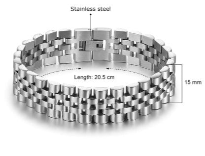 Men's Stainless Steel Presidential Jubilee Style Bracelet Jewelry And Perfumes