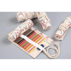 Roll Up Canvas Wrap Pencil Bag For Students Stylish Stationary Storage Pouch Unique Pencil Case For School Stevvex