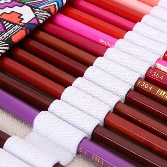 Roll Up Canvas Wrap Pencil Bag For Students Stylish Stationary Storage Pouch Unique Pencil Case For School Stevvex