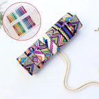 Roll Up Canvas Wrap Pencil Bag For Students Stylish Stationary Storage Pouch Unique Pencil Case For School Stevvex