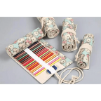 Roll Up Canvas Wrap Pencil Bag For Students Stylish Stationary Storage Pouch Unique Pencil Case For School Stevvex
