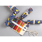 Roll Up Canvas Wrap Pencil Bag For Students Stylish Stationary Storage Pouch Unique Pencil Case For School Stevvex