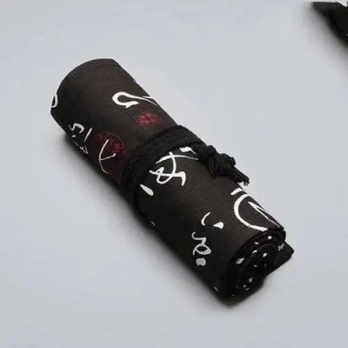 Roll Up Canvas Wrap Pencil Bag For Students Stylish Stationary Storage Pouch Unique Pencil Case For School Stevvex