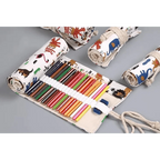 Roll Up Canvas Wrap Pencil Bag For Students Stylish Stationary Storage Pouch Unique Pencil Case For School Stevvex