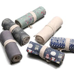 Roll Up Canvas Wrap Pencil Bag For Students Stylish Stationary Storage Pouch Unique Pencil Case For School Stevvex