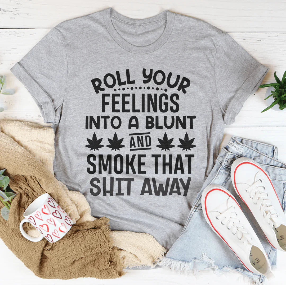 Roll Your Feelings Tee Peachy Sunday