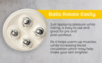Rolling Body Massager Handheld Cellulite Relief Roller for Neck and Shoulders