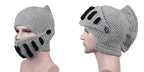 Roman Hat Winter Beanie Hats For Men Warm Mask Knight Helmet Knitted Cap Handmade Gladiator Mask Hat Roman Knight Helmet Mask Beanies Cosplay Caps Men Women Gag Party Gifts Men's Handmade Beanie Stevvex