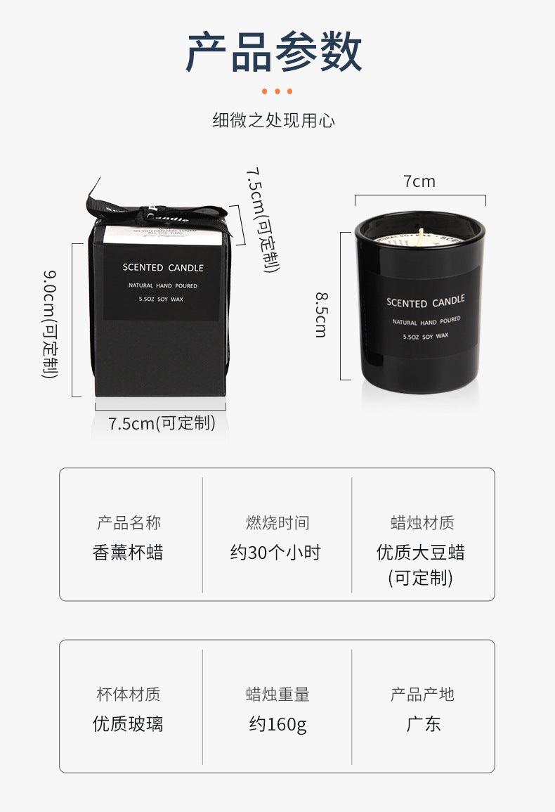 Romantic black Scented Candles Sandalwood Candle Highly Scented Candles For Home Many Hour Burn Fall Candles All Natural Soy C Scented Gifts Candles Candle Jars With Lid Candle Jar Soy Candles Birthday Candle Stevvex