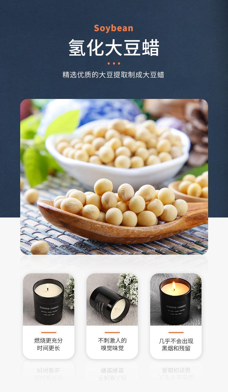 Romantic black Scented Candles Sandalwood Candle Highly Scented Candles For Home Many Hour Burn Fall Candles All Natural Soy C Scented Gifts Candles Candle Jars With Lid Candle Jar Soy Candles Birthday Candle Stevvex