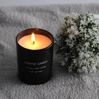 Romantic black Scented Candles Sandalwood Candle Highly Scented Candles For Home Many Hour Burn Fall Candles All Natural Soy C Scented Gifts Candles Candle Jars With Lid Candle Jar Soy Candles Birthday Candle Stevvex