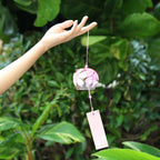 Romantic Cherry Wind Bells Japanese Wind Bell Japan Wind Chimes Handmade Glass Pendant Furin Home Decors Spa Kitchen Office Decor Birthday Gift Outdoor or Indoor Home Decors Stevvex
