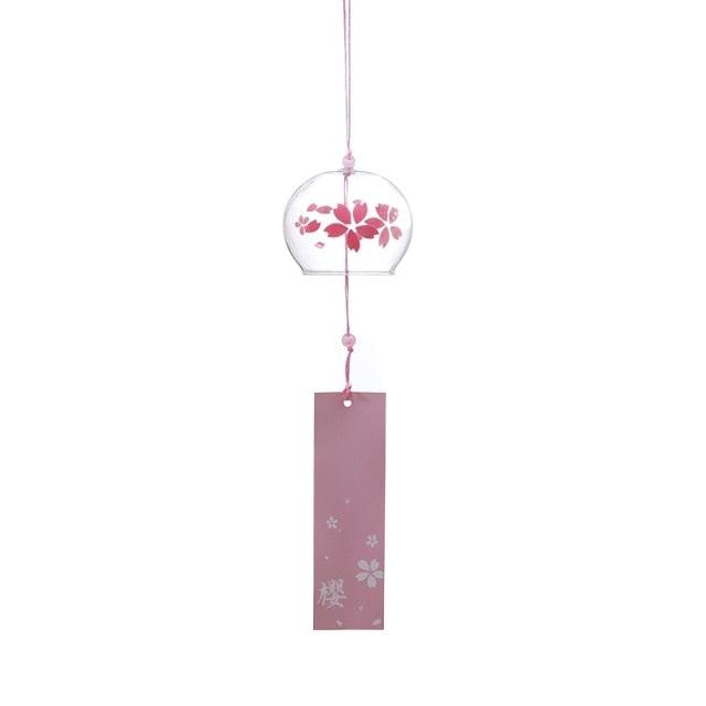 Romantic Cherry Wind Bells Japanese Wind Bell Japan Wind Chimes Handmade Glass Pendant Furin Home Decors Spa Kitchen Office Decor Birthday Gift Outdoor or Indoor Home Decors Stevvex