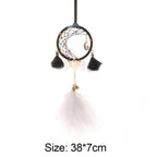Romantic Dream Catcher Tree of Life Brown Native Handmade Traditional Dream Catcher Yin Yang 50" Long Home Decoration Feather Dream-catcher For Bedroom Wall Hanging Home Decor Wedding Party Blessing Gift Stevvex