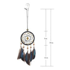 Romantic Dream Catcher Tree of Life Brown Native Handmade Traditional Dream Catcher Yin Yang 50" Long Home Decoration Feather Dream-catcher For Bedroom Wall Hanging Home Decor Wedding Party Blessing Gift Stevvex