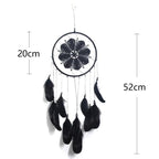 Romantic Dream Catcher Tree of Life Brown Native Handmade Traditional Dream Catcher Yin Yang 50" Long Home Decoration Feather Dream-catcher For Bedroom Wall Hanging Home Decor Wedding Party Blessing Gift Stevvex