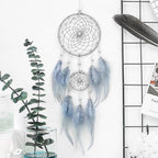 Romantic Dream Catcher Tree of Life Brown Native Handmade Traditional Dream Catcher Yin Yang 50" Long Home Decoration Feather Dream-catcher For Bedroom Wall Hanging Home Decor Wedding Party Blessing Gift Stevvex