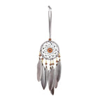 Romantic Dream Catcher Tree of Life Brown Native Handmade Traditional Dream Catcher Yin Yang 50" Long Home Decoration Feather Dream-catcher For Bedroom Wall Hanging Home Decor Wedding Party Blessing Gift Stevvex