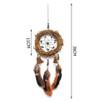 Romantic Dream Catcher Tree of Life Brown Native Handmade Traditional Dream Catcher Yin Yang 50" Long Home Decoration Feather Dream-catcher For Bedroom Wall Hanging Home Decor Wedding Party Blessing Gift Stevvex