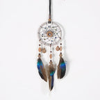 Romantic Dream Catcher Tree of Life Brown Native Handmade Traditional Dream Catcher Yin Yang 50" Long Home Decoration Feather Dream-catcher For Bedroom Wall Hanging Home Decor Wedding Party Blessing Gift Stevvex