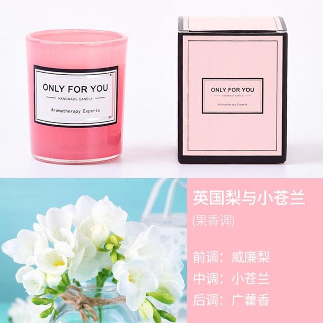 Romantic Handmade Scented Candle Candles for Home Scented Candle Fall Candles  Wick Candle Soy Candles Essential Oil Candles Plant Essential Oil Small Jar Aromatherapy Candle Travel Candles Natural Soy Wax Home Decor Stevvex