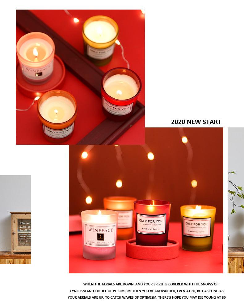 Romantic Handmade Scented Candle Candles for Home Scented Candle Fall Candles  Wick Candle Soy Candles Essential Oil Candles Plant Essential Oil Small Jar Aromatherapy Candle Travel Candles Natural Soy Wax Home Decor Stevvex