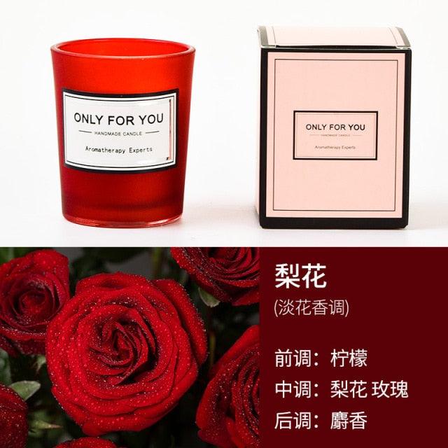 Romantic Handmade Scented Candle Candles for Home Scented Candle Fall Candles  Wick Candle Soy Candles Essential Oil Candles Plant Essential Oil Small Jar Aromatherapy Candle Travel Candles Natural Soy Wax Home Decor Stevvex