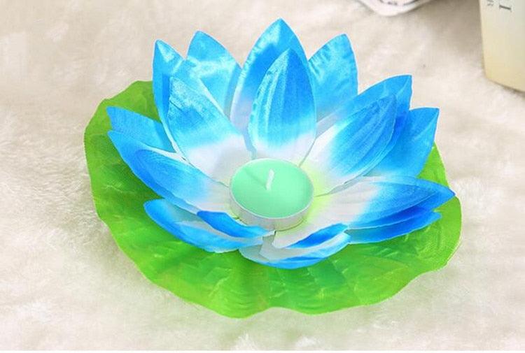 Romantic Lotus Lamps Wishing Water Floating Candle Light Birthday Wedding Party Decoration  Lotus LED Candle Floating Candle Lights Up When It Meets Water Battery Powered Flameless Candle Light Waterproof Night Light For Festival Wedding Home Garden Pond Stevvex