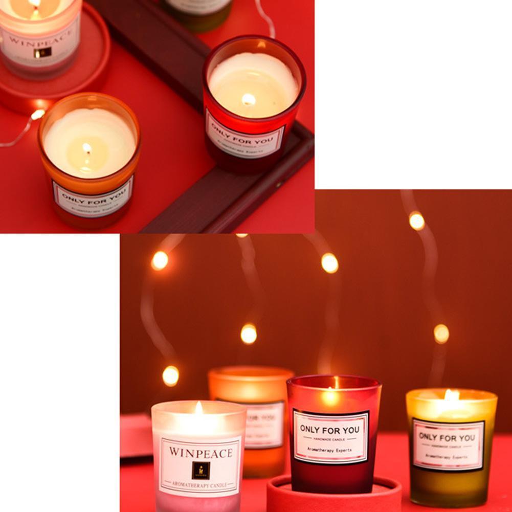 Romantic Scented Candle Scented Aromatherapy Candles for Home Hand Poured And Long Lasting Jar Soy Candles Soy Wax Candles With Fragrance Essential Oil For Relaxation Gifts For Women Small Jar Candle Natural Soy Wax Candles Creative Candle Gift Stevvex