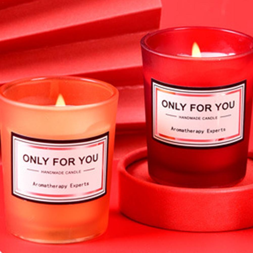 Romantic Scented Candle Scented Aromatherapy Candles for Home Hand Poured And Long Lasting Jar Soy Candles Soy Wax Candles With Fragrance Essential Oil For Relaxation Gifts For Women Small Jar Candle Natural Soy Wax Candles Creative Candle Gift Stevvex