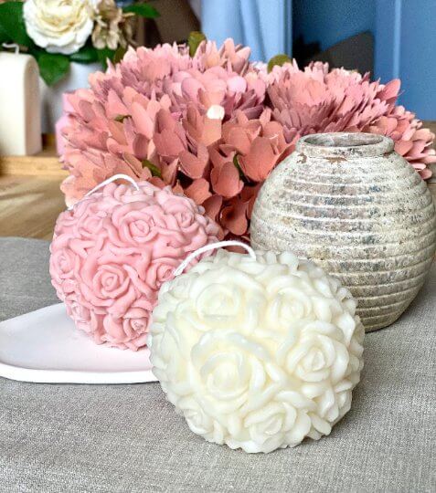 Rose Blossom Scented Candle - Premium Handmade Luxury Gift Lootquake LLC
