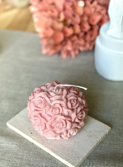 Rose Blossom Scented Candle - Premium Handmade Luxury Gift Lootquake LLC