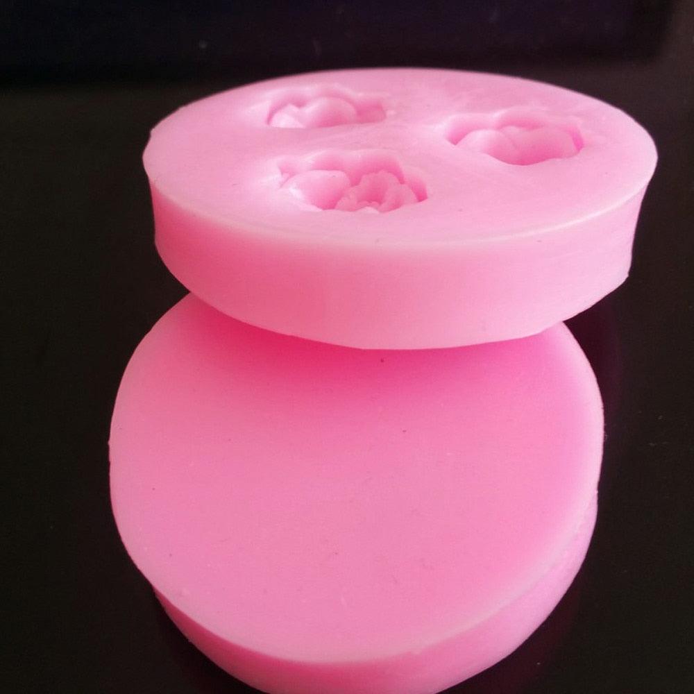 Rose Flower Shape 3D Silicone Mold Soap Making 3D Silicone Chocolate Cake Soft Candy Mold Baking Sugar Craft Decoration Rose Molds 3D Flower Fondant Silicone Molds Bloom Rose Shaped Mold Rose Flower Baking Mold Stevvex
