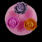 Rose Flower Shape 3D Silicone Mold Soap Making 3D Silicone Chocolate Cake Soft Candy Mold Baking Sugar Craft Decoration Rose Molds 3D Flower Fondant Silicone Molds Bloom Rose Shaped Mold Rose Flower Baking Mold Stevvex