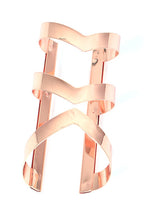 Rose Gold Openwork Adjustable Cuff Bangle For Women